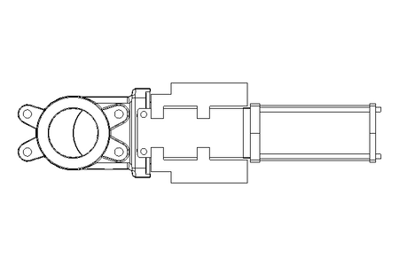 Knife gate valve DN80 PN10 pneumatic