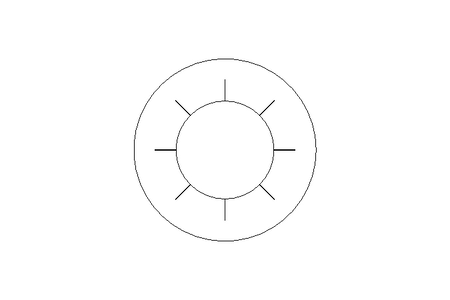 Rondella dentellata J 4,3 St-Zn DIN6798