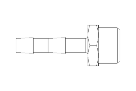 Gewindetülle G 3/8" LW 6 1.4571