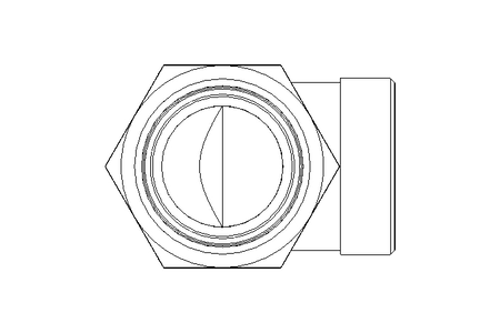 Threaded elbow connector L 42 St ISO8434