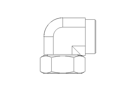 Racor roscado acodado L 42 St ISO8434