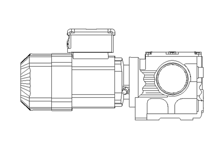 Worm gear motor 0.37kW 25 1/min