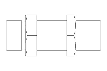 Raccord passe-cloison L 10/10 Niro