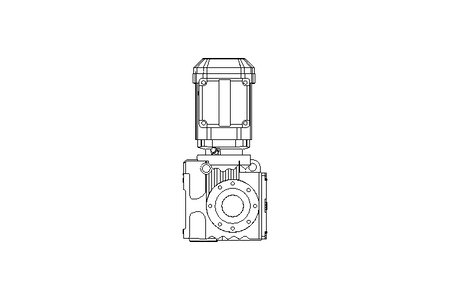 Worm gear motor 0.55kW 16 1/min