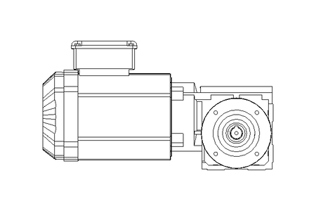 Moteur réducteur 0,55kW 88 1/min