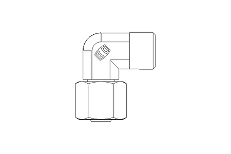 Racor roscado acodado 8 M14x1,5 1.4571