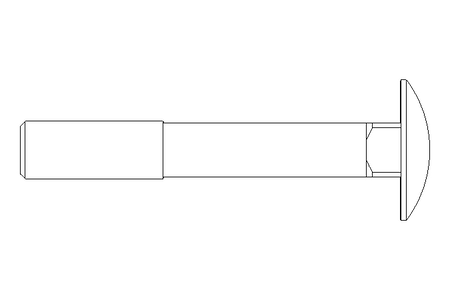 扁圆头螺栓 M12x80 DIN603-ZnNi/T2/720h