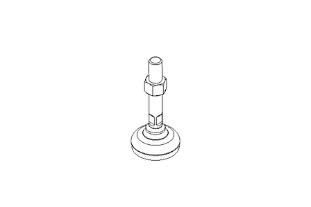 Gelenkfuß M16 D60 H131 mit Gummi