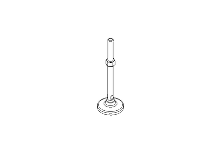 Pivot support D=80 H=254 11000N M16