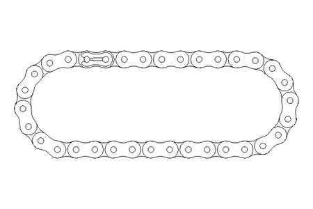 Rollenkette 10B-1 34 Glieder DIN 8187