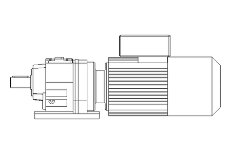 正齿轮变速电机 0,55kW 47 1/min