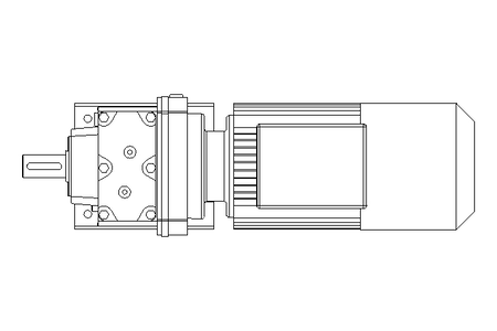 Stirnradgetriebemotor 0,55kW 47 1/min