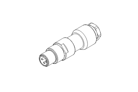 Conector Plug reto M8x1 3-polos 4A