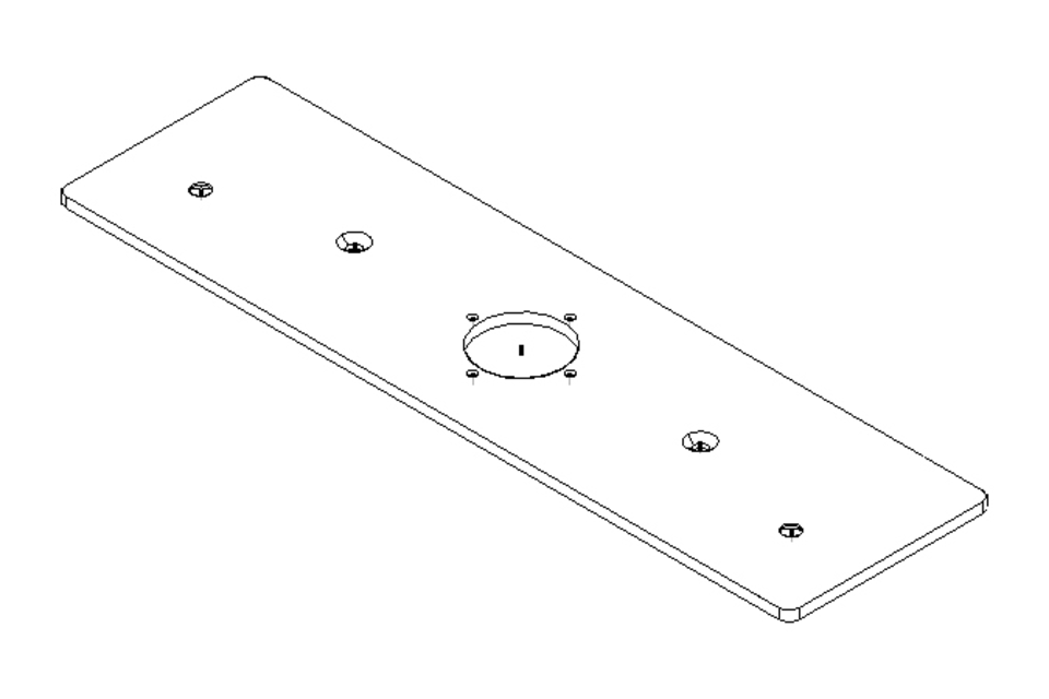 COUNTER-STARWHEEL RELEASE HOLDER PLATE 0360X0100X005 AISI 304