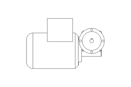 Worm gear motor 0.12kW 114 1/min