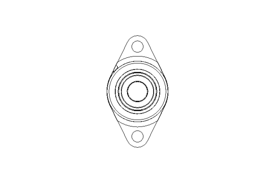 Mancal de flange PCFT 20x61x31