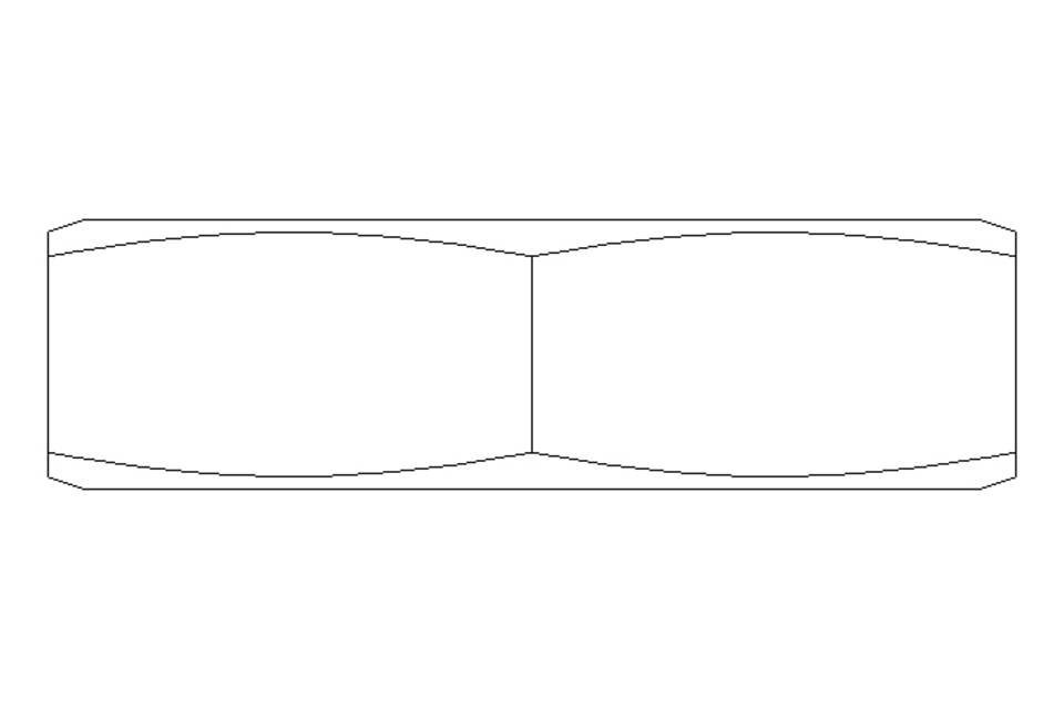 Écrou hexagonal LH M24x2 St-Zn DIN936