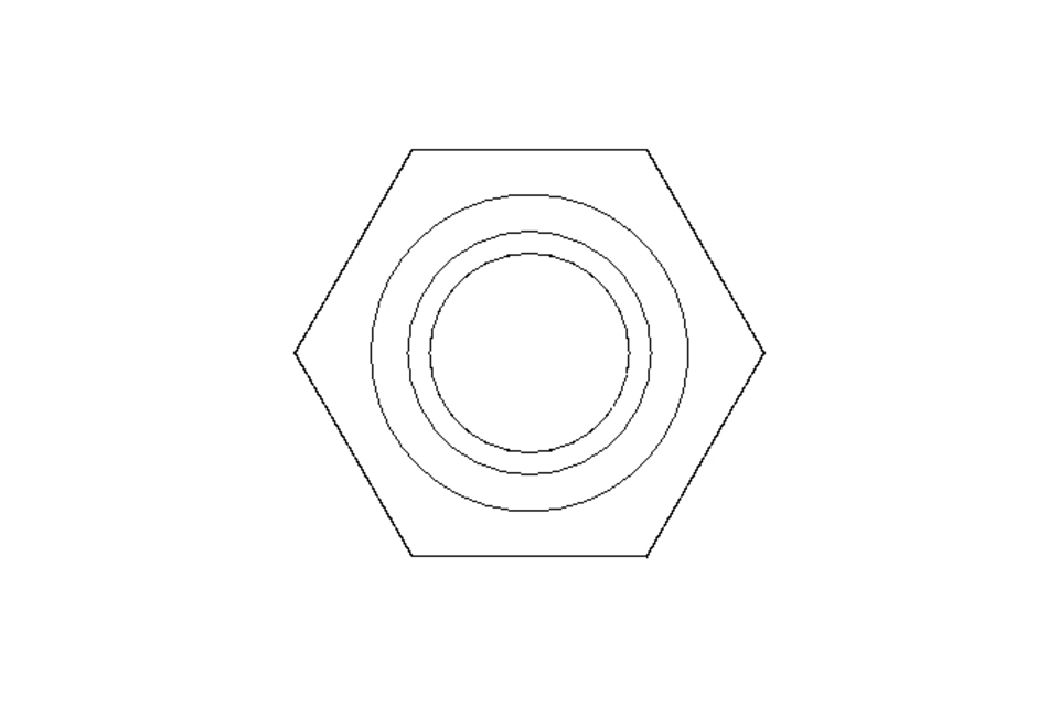 Hexagon cap nut M6 A2 DIN1587