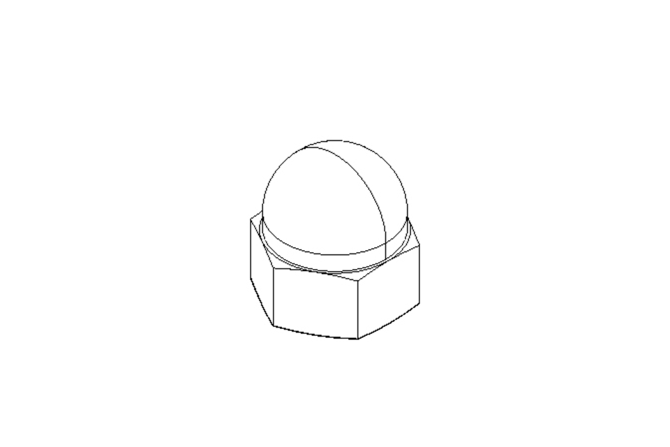 Hexagon cap nut M10 A2 DIN1587