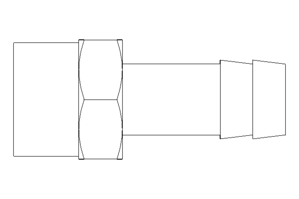 Threaded hose nozzle G1/2