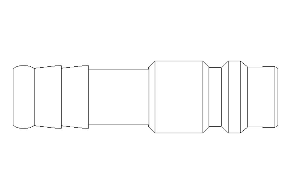 Anschlussstück Kupplung Tülle LW 9 Ms