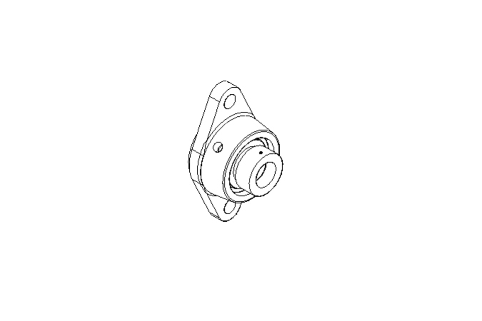 Flange bearing RCJTZ KRR-B 20x60.5x45.6