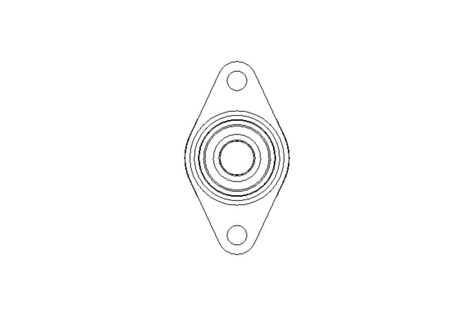 Flange bearing RCJTZ KRR-B 20x60.5x45.6