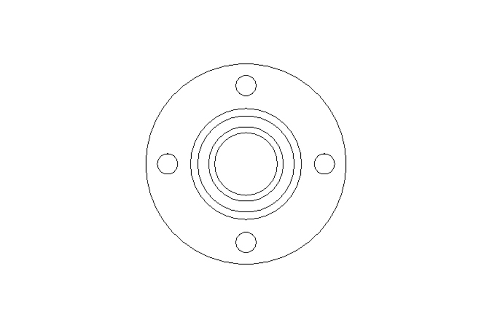 Flansch mit Nut DN 25 1.4404