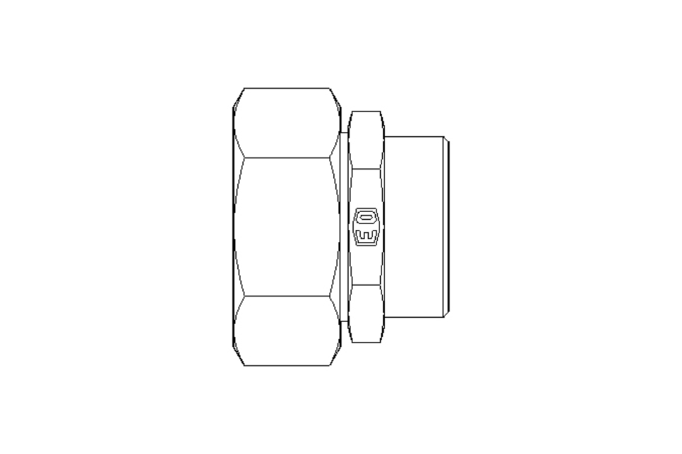 Reducing coupling L 42/35 St-Zn ISO8434