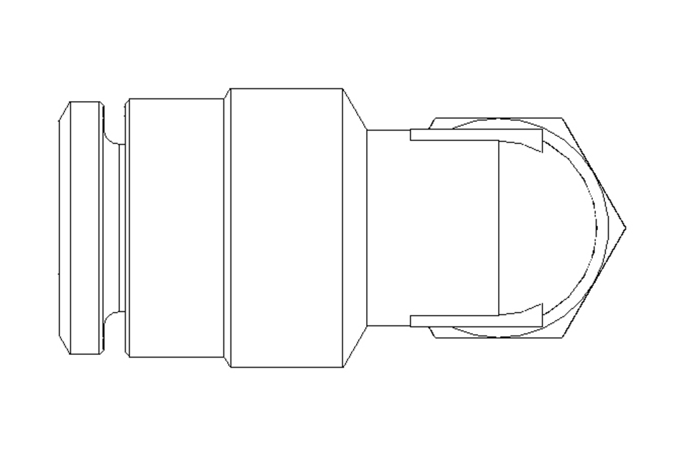 Threaded elbow connector