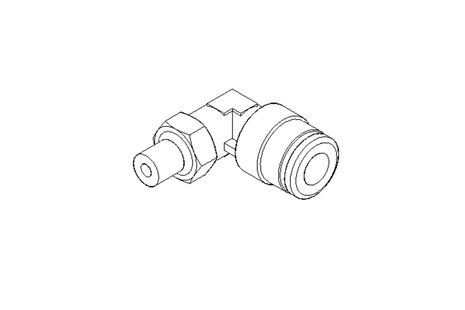 Threaded elbow connector