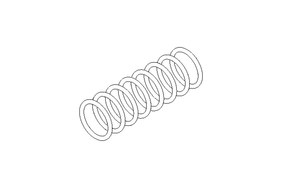 Pressure spring D1=16.5 D2=13.5 L=48.9