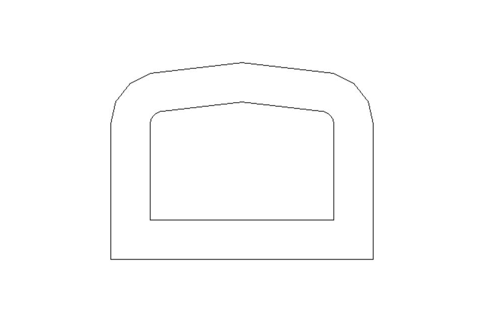 Hohlkammer-Klemmprofil B=10 EPDM