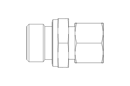 Raccord de tube L 12 G1/2" 1.4571